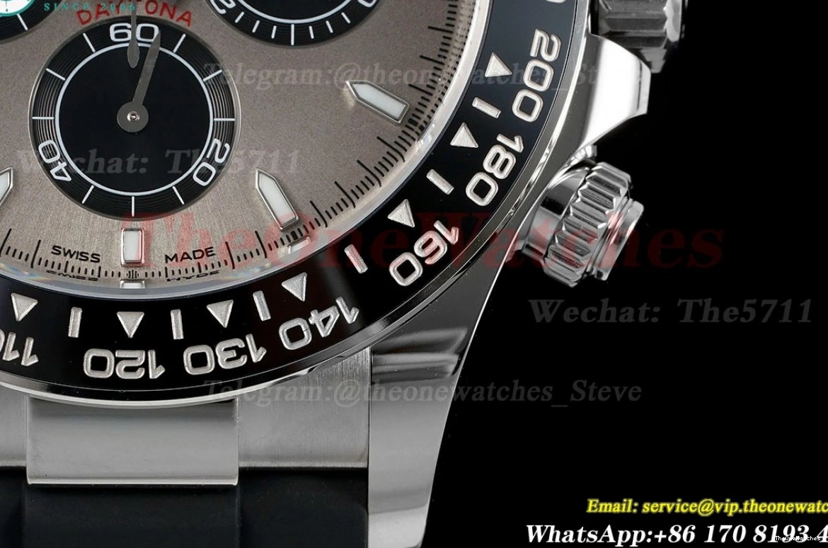 Grey Clean RU SH4131 Super SS 40mm Daytona Clone 126519 Dial 0329